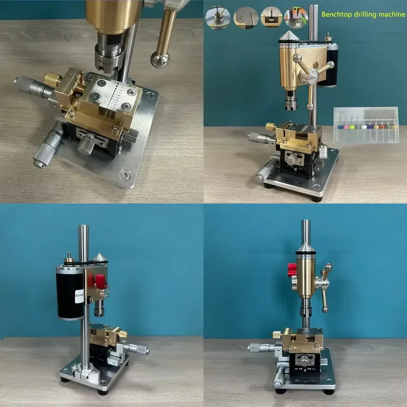 Precision Bench Drill for Removing Broken Screws and Punching Watch Crowns Compact Movement Plate Repair Tool with