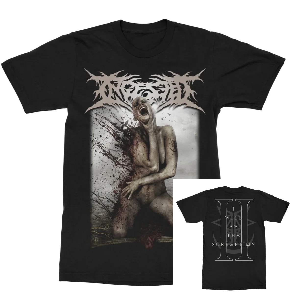 Ingested Denigration Band T-Shirt aus 100 % Baumwolle mit Grafikdruck für Herren und Damen, Sommer-Streetwear-Top – Detail 5