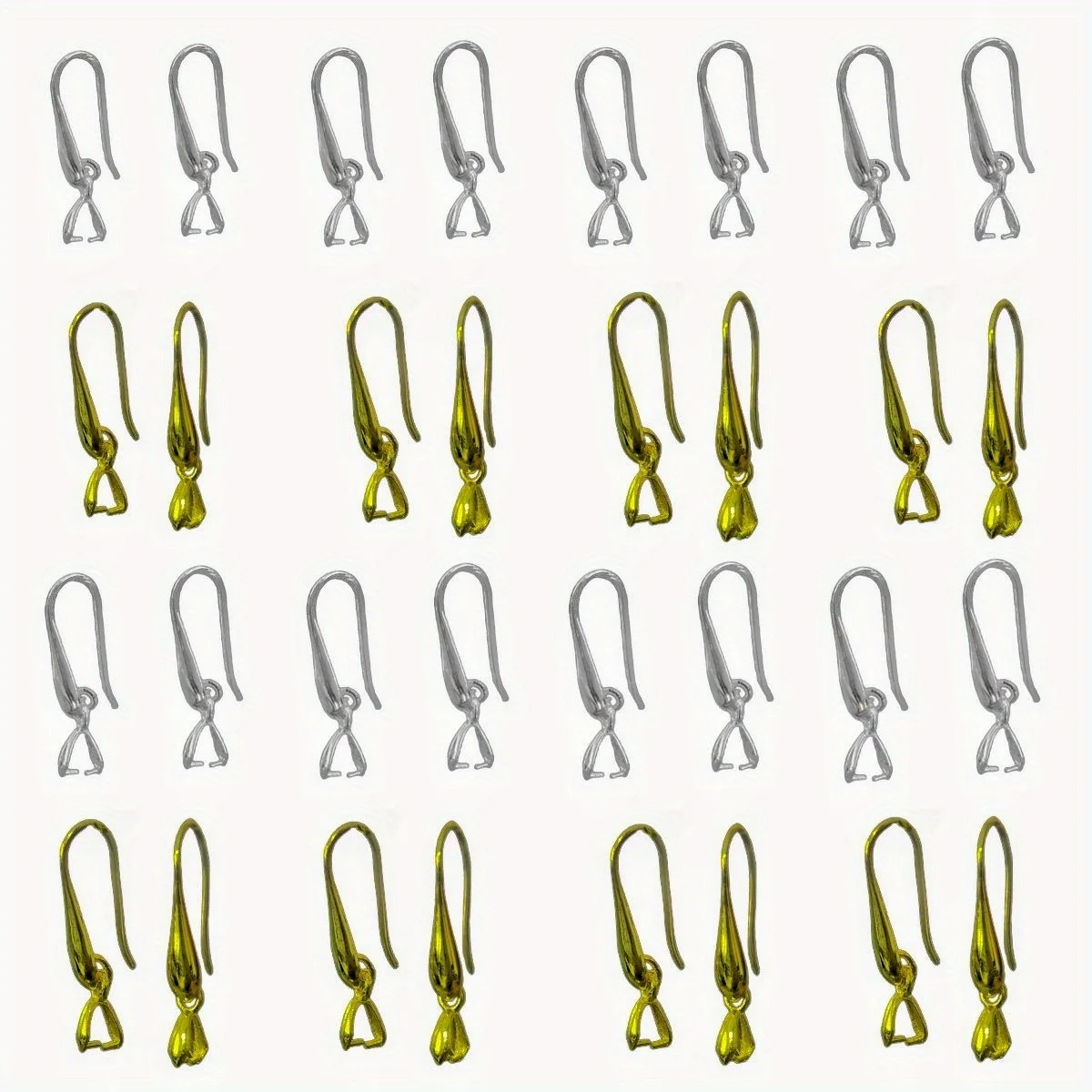 10/20PCS Golden and Silvery Earhook+Guazi Buckle Diy Earring Making Jewelry Making Accessories Earring Base Rack