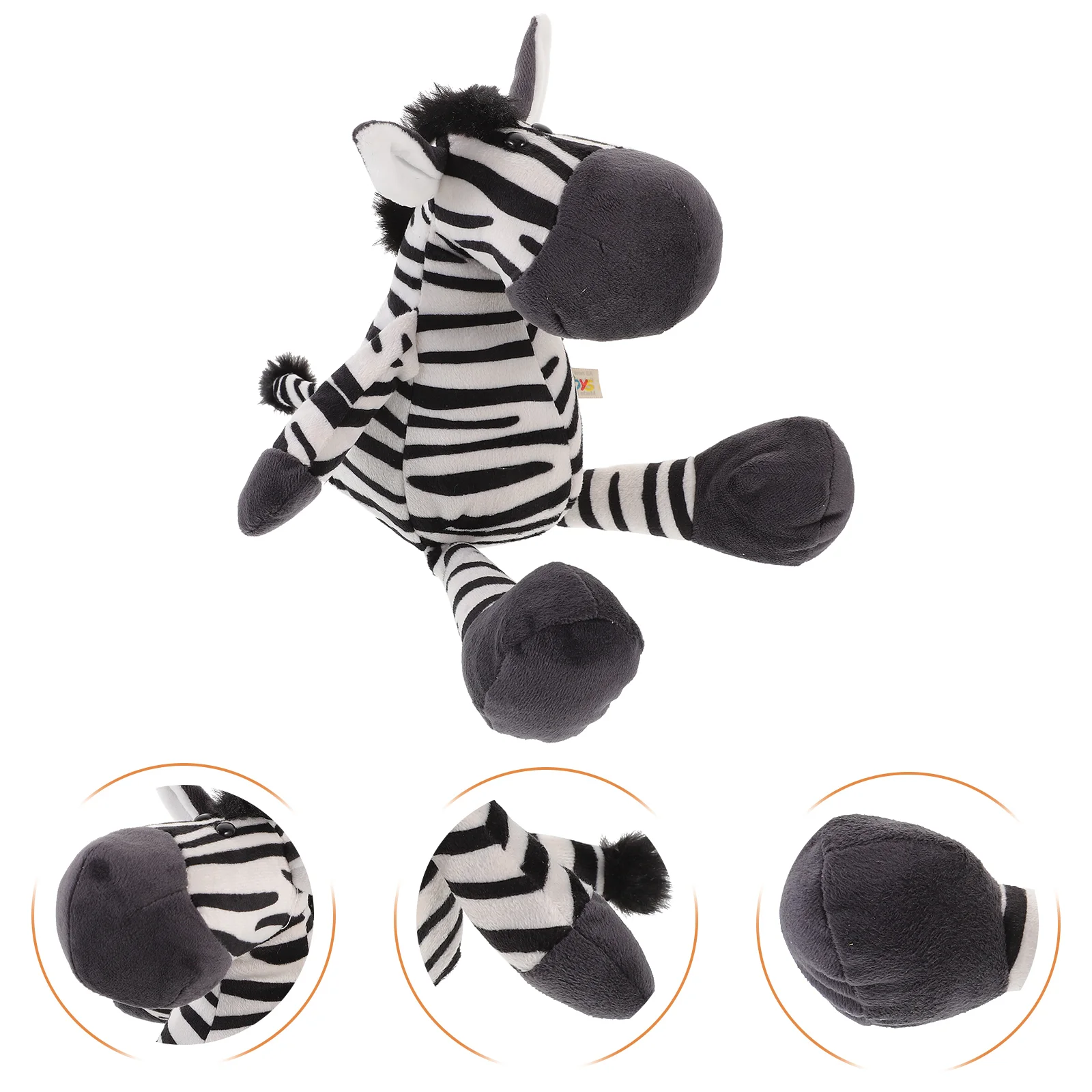 Adorable Stuffed Zebra Children Stuffed Toy Household Zebra Toy Children Supply