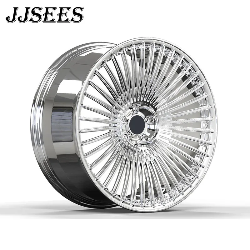 Custom 5 Spokes Aluminum Alloy Polish Chrome Wheels Rim 5X120 5X114.3 5X112 PCD 18 19 20 22 Inch Rims