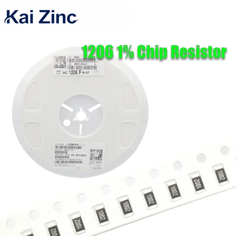 

5000PCS 1206 Resistor SMD Accuracy 1% 0 ohm ~ 10M ohm 1K 2.2K 10K 100K 1R 10R 100R 150R 220R 330R 0 1 10 100 150 220 330 ohm