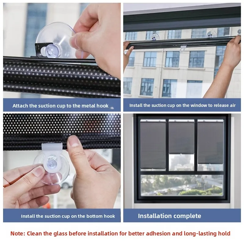 Auatic Rebound Sunade Curtain for Balcony Heat Insulation And Sun Protection Roller Blind Window Covering Summer Expanda... view 4