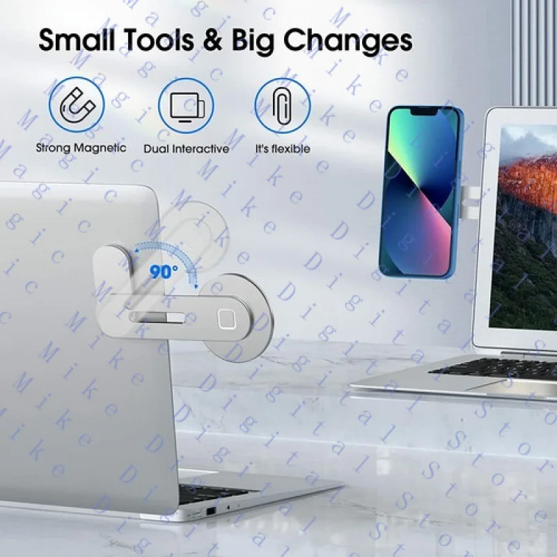 H  FOR TechMatte Magnetic Laptop Phone Holder Computer Monitor Expansion Bracket