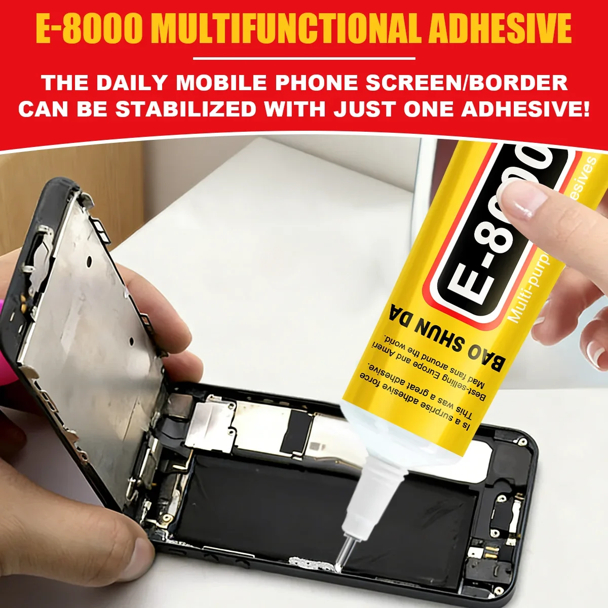 B7000/E8000 Adhesive Repair Kit – Mobile Phones & Jewellery – Factory Direct: Buy 1, Get 1 Free – Screens, Back Covers, Waterproofing