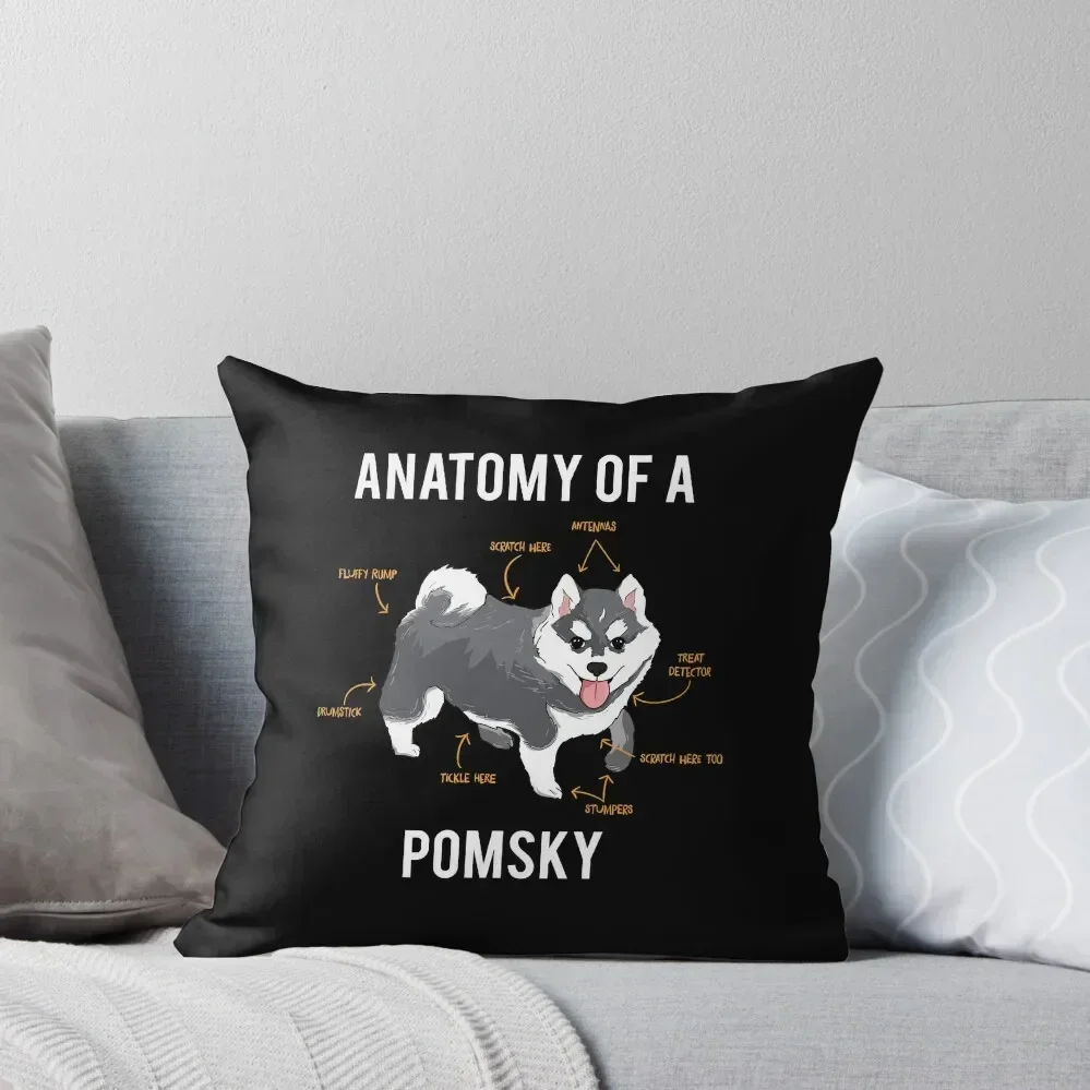 

Anatomy of Pomsky Throw Pillow christmas ornaments 2025 autumn pillowcase Ornamental Pillow pillow