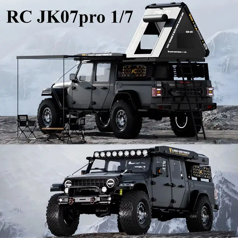 2025 plus récent JK07 Pro RC voiture sur chenilles 1/7 télécommande voiture d'escalade Simulation électrique 4WD véhicule tout-terrain modèle garçon jouet