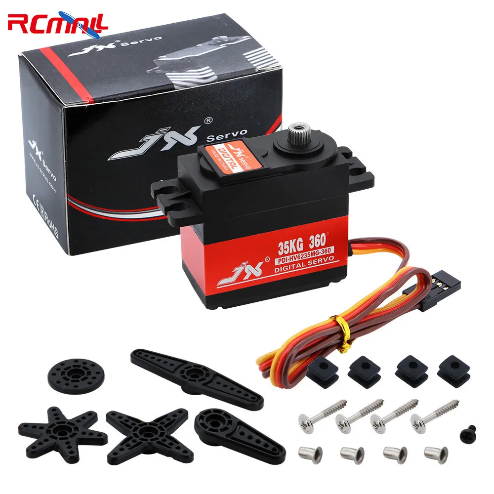JX Servo 6235MG Large Torque 35KG 180°/360° Metal Standard Digital Servo for RC Car Model Airplane Drone Helicopter