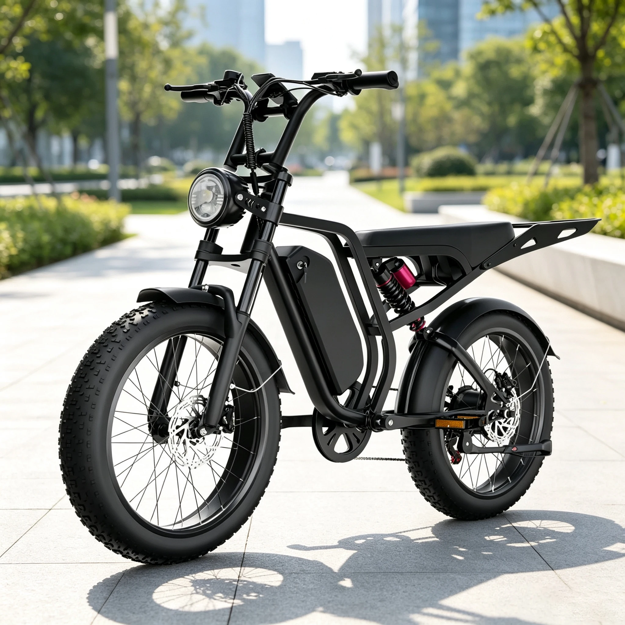 X8 MAX Peak 1200W 52V 20Ah Elektrofahrrad mit hinterem Gepäckträger, 20 × breiten Reifen, 7-Gang-Schaltung, einstellbar, Höchstgeschwindigkeit 55 km/h, sofort lieferbar.