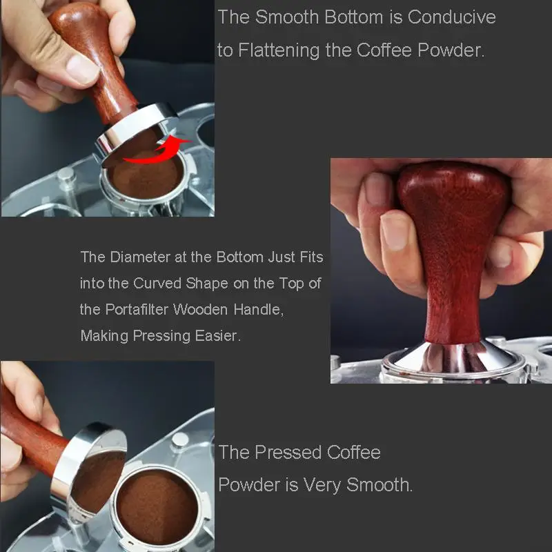 51mm Espresso Tamper Powder Machine Aluminum Coffee Tampers For 51mm  Portafilters
