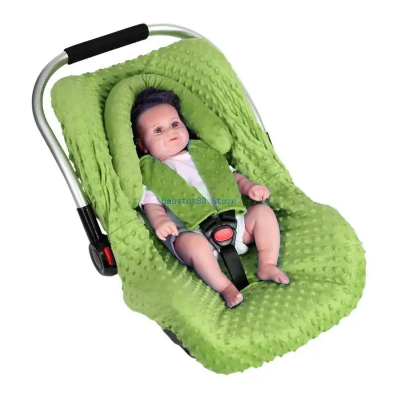 Y4UD 1 세트 베이비 카시트 헤드 지원 베개 어깨 끈 커버가 추가 안락함