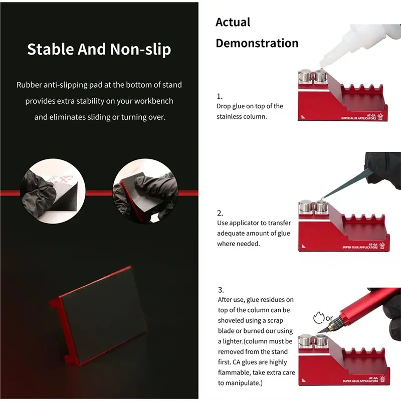 B05C-AT-GA Super Glues Application Stand Combo Set Model Making Tool Retrofit For Retro Fit Collage DIY Hobbies