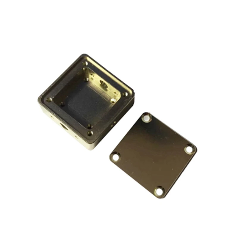 2X Aluminum Alloy Shell Shielded Enclosure 19X19X5.5Mm Golden Conductive Oxidation Multi-Functional Portable RF Box