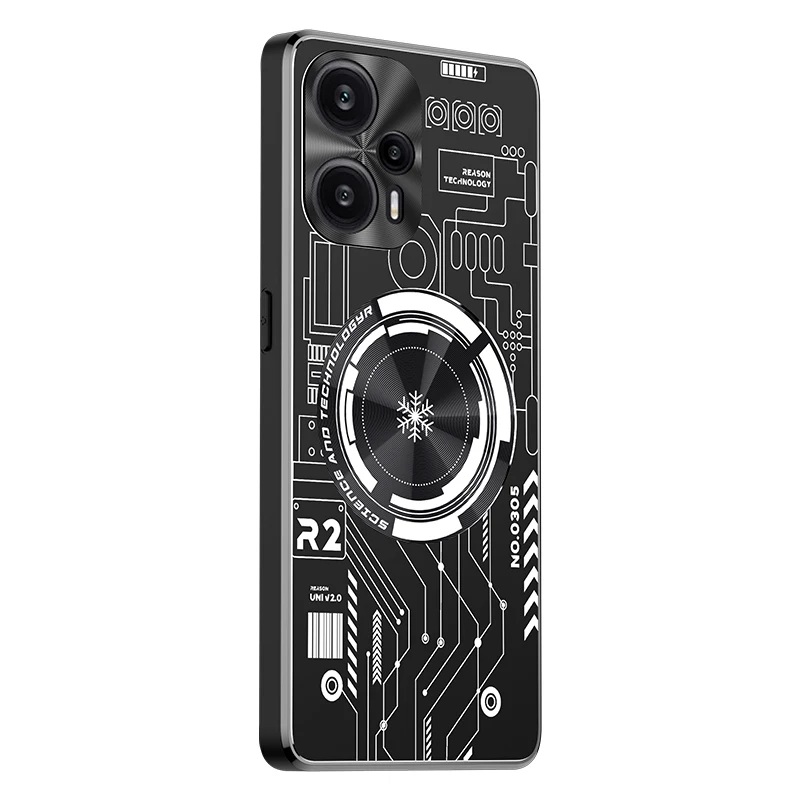 Aluminum Alloy Heat Dissipation Case for Redmi Note 12 Pro Plus 12 Turbo Cases Graphene Cooling Red Copper Metal Cover Funda