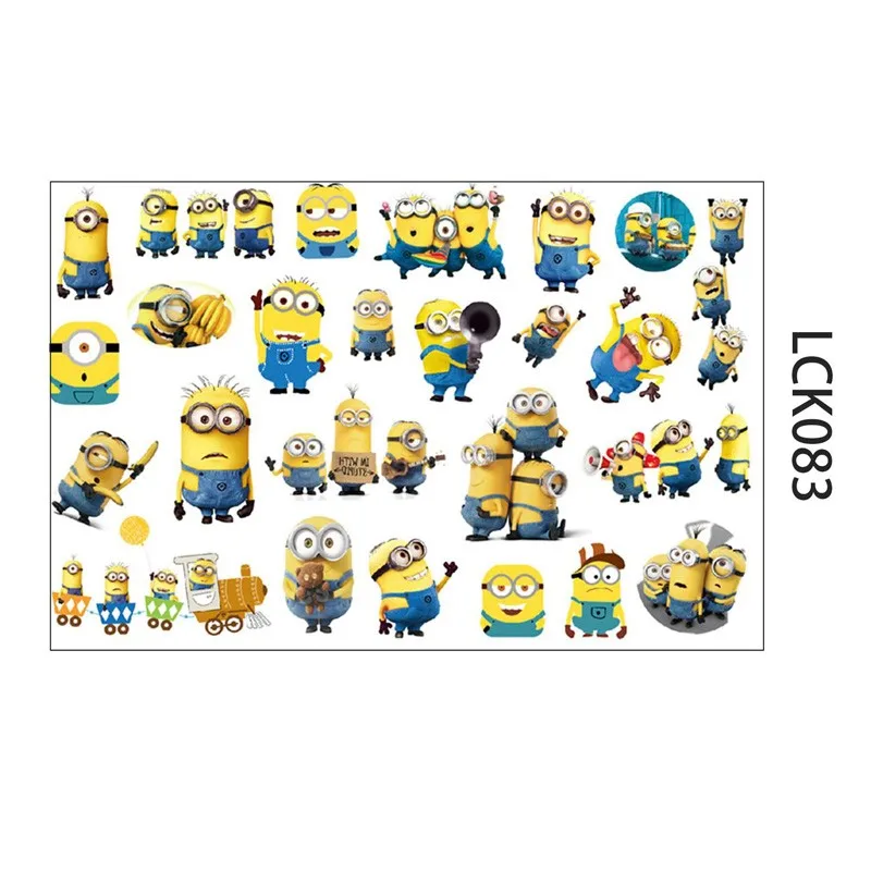 1Pcs Cartoon Anime Minions Temporary Tattoo Sticker Body Art Tattoo Stickers Cosplay Party Toys For Kids Birthday Gifts