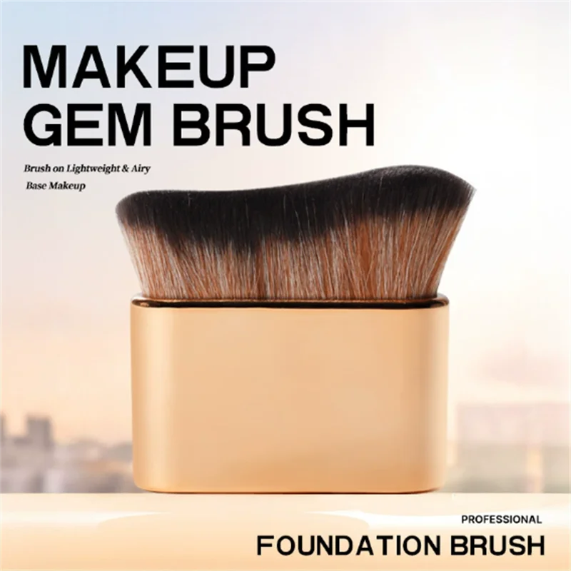 Zachte haren Multifunctionele lichaamsborstel Grote platte blushborstel Golvende foundationborstel voor vloeibare BB Cream make-up applicator