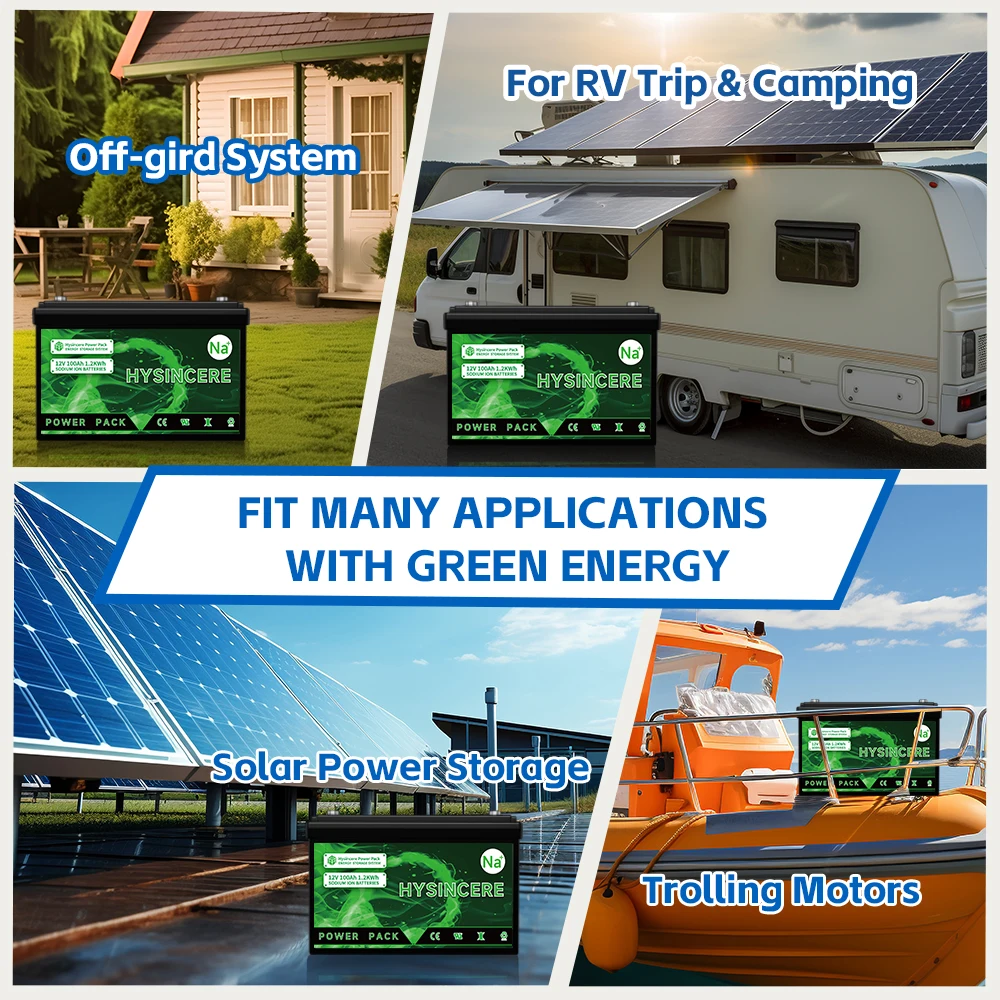 New 12V 100AH Sodium ion Batteries Pack Built-in BMS for Solar Forklift Home Energy Storage Cells Rechargeable batteries NO TAX