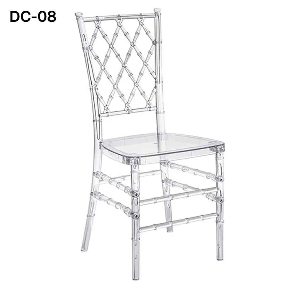 Banquet Wedding Uesd Clear Chiavari Chair for Rental Hotel Furniture Dining Commercial Furniture Modern Outdoor Park