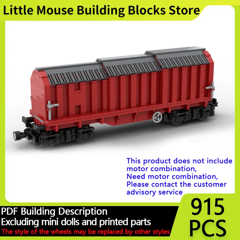 

City Car Model MOC Building Bricks Railway Train Folding Carriage Modular Technology Gifts Holiday Assemble Children Toys Suit