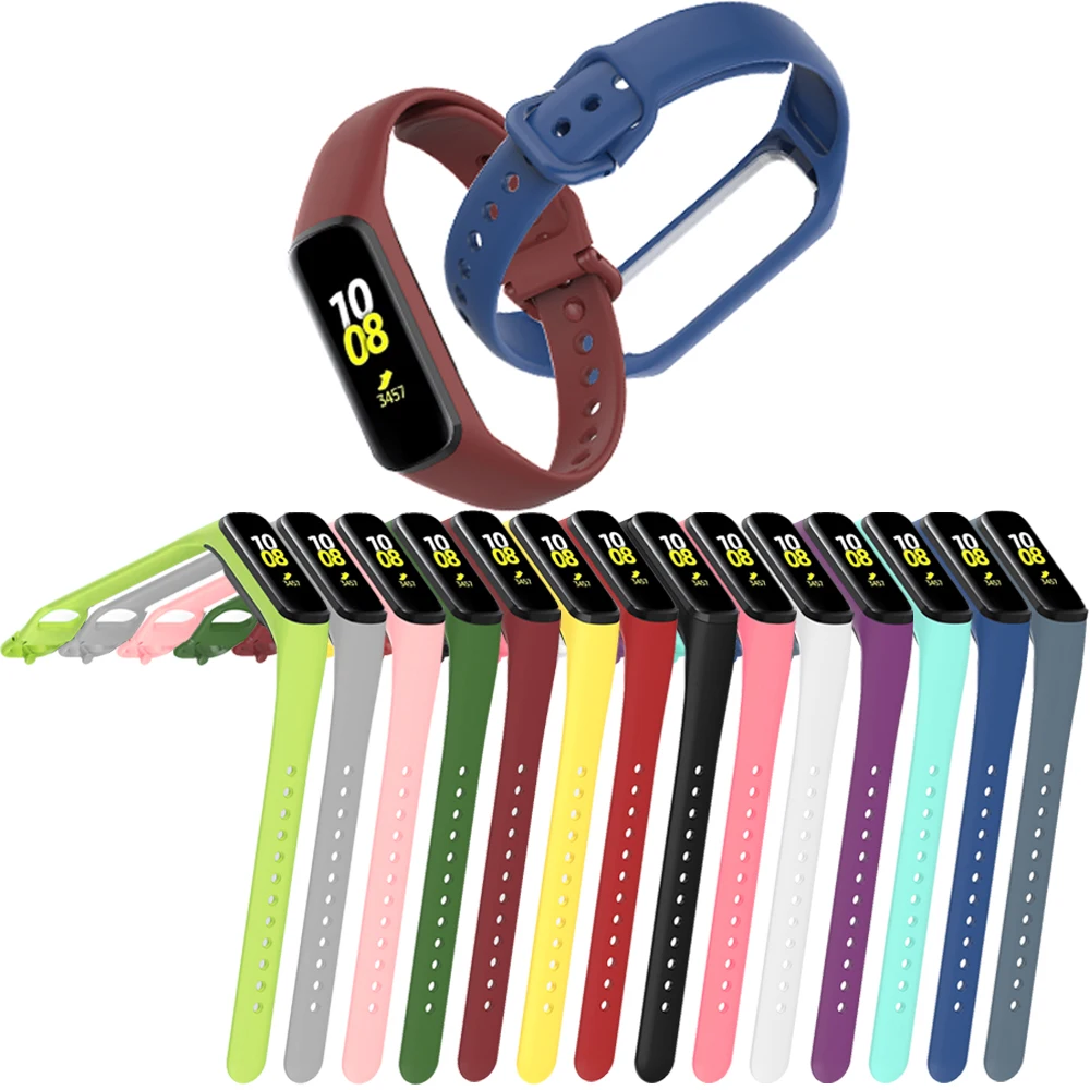 Correia de Substituição Soft Silicone, Pulseira Ajustável, Pulseira para Samsung Galaxy Fit 2, R220, SmartWatch, Fit2