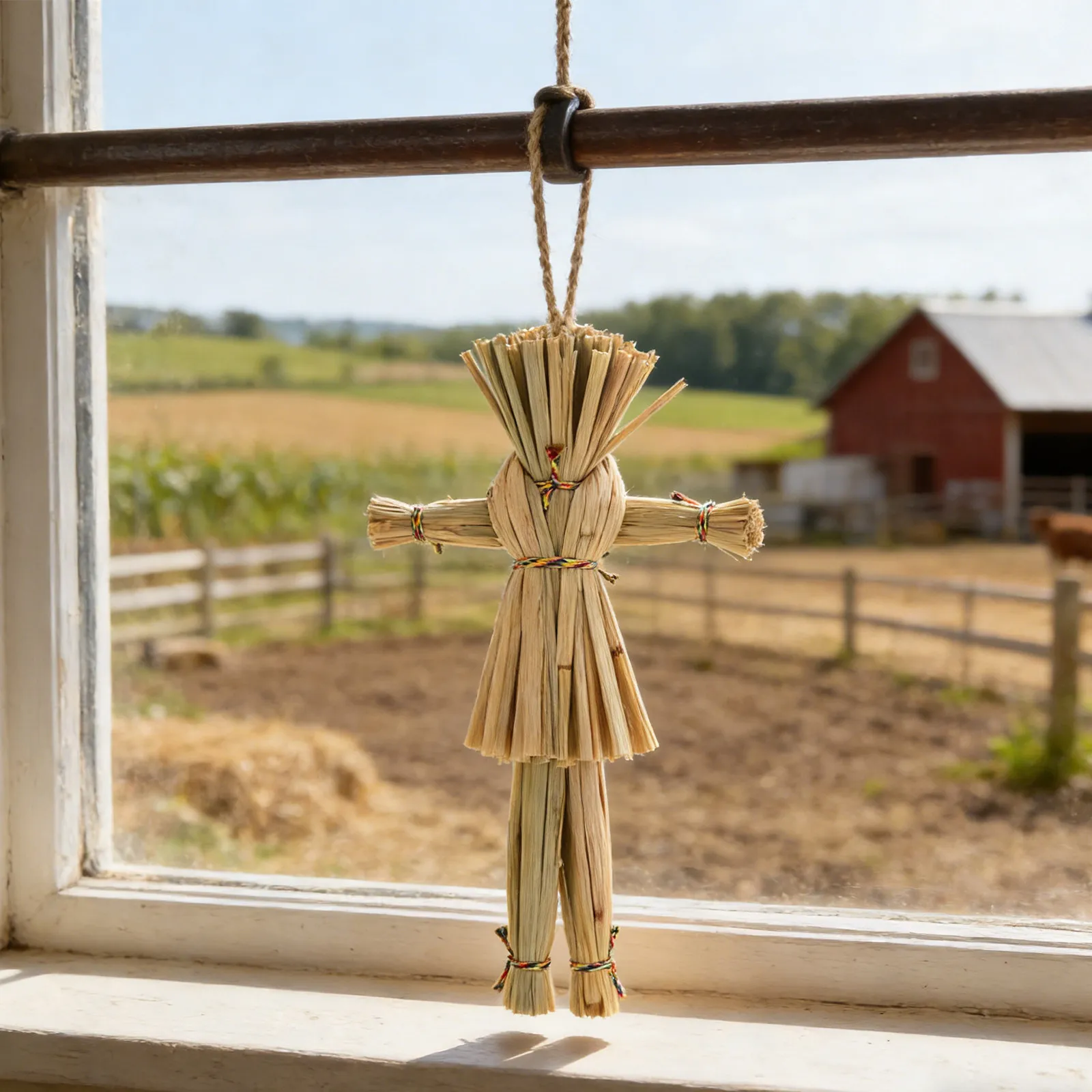2Pcs Scarecrow Decorations Handwoven Straw 20Cm Autumn Harvest Yard Ornaments Seasonal Thanksgiving Garden Porch Decor Outdoor
