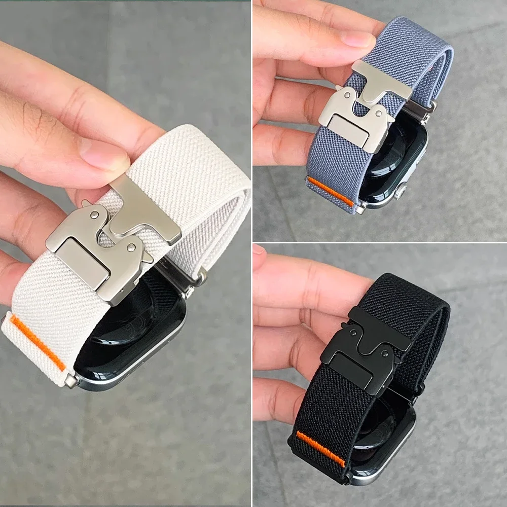 Braided Nylon Strap for Redmi Watch 6 Active 6 Lite 6 5 4 Magnetic Parachute Buckle Bracelet Xiaomi Mi Band 10 Pro 9 8 Pro Belt