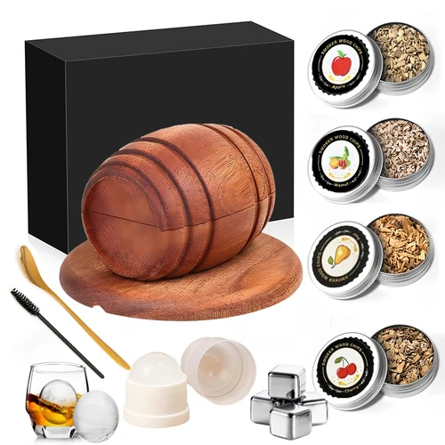 Kit Ahumador De Cócteles Con Manzana, Cereza, Roble, Nueces,