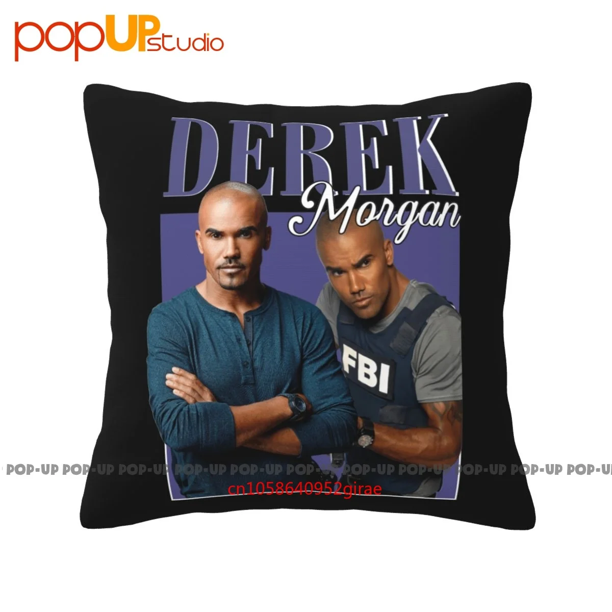 Vintage Modern A11255 Criminal Minds Derek Morgan Shemar Moore Pillowcase Throw Pillow Cover For Sofa Super Soft For Bedroom