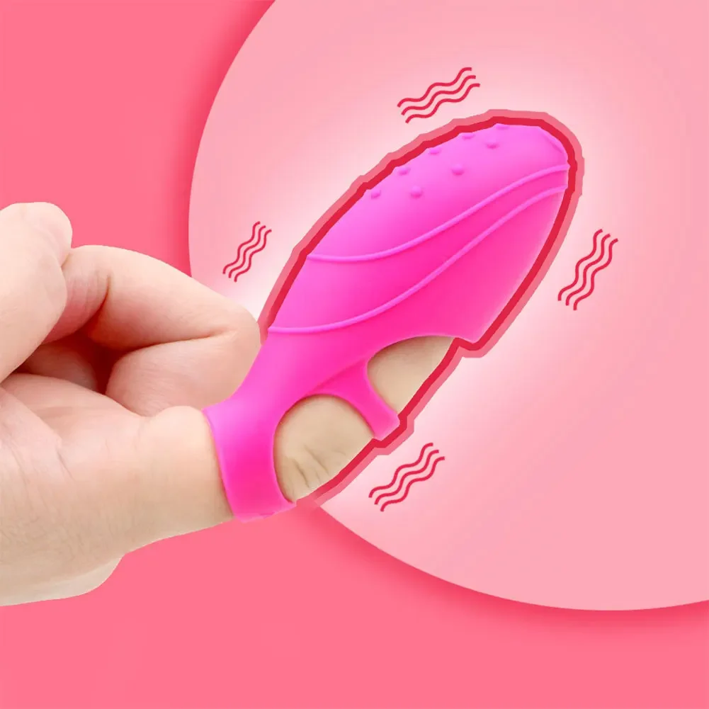 G-point Vibrating Finger Cover Portable Silicone Vibrator Waterproof Finger Vibrator Masturbator Adult Sex Toy for Women