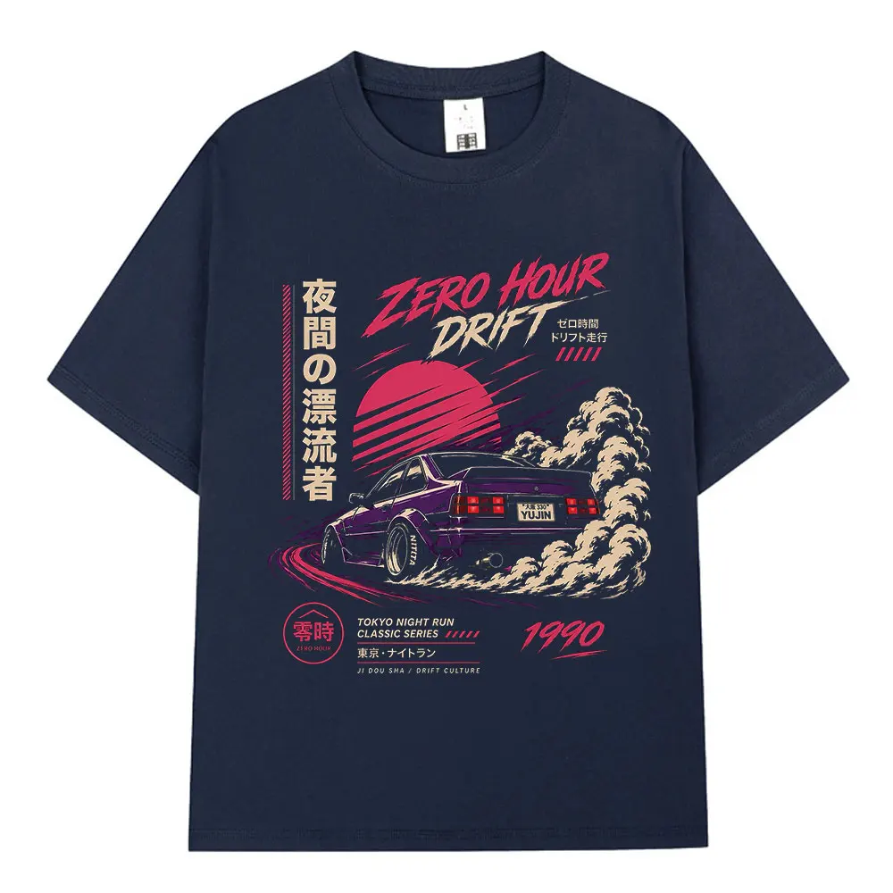 Japanese Anime Initial D Drift Takumi Fujiwara JDM Car T Shirts Men Women Clothing Fashion Casual Cotton Short Sleeves T-Shirts