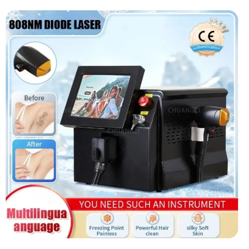 Profession 808nm Diode Laser 2000w Hair Removal Machine Epilator New In Equipment Three Wavelengths Ice Platinum 2023 Device