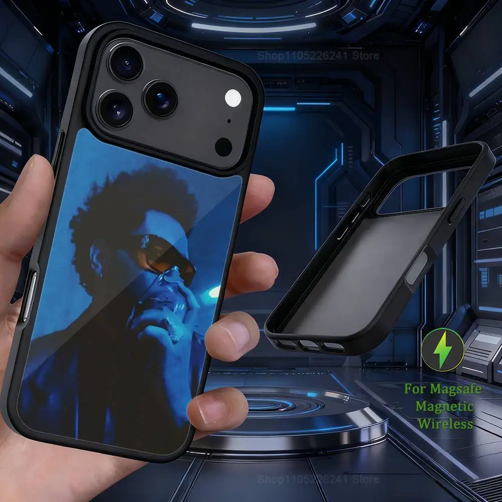 Cool T-The W-Weeknd Singer para iPhone 12,14,11,15,13,16,17, para Magsafe,Plus,Mini,Pro,Max,funda de carga inalámbrica magnética