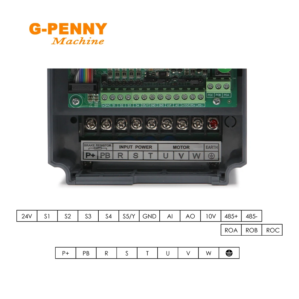 Imagem -05 - Livre de Shipping Movimentação Variável 0220 hz da Frequência do Controle de Velocidade do Motor do Eixo do Cnc do Inversor de 2.2kw Huanyang 400 v