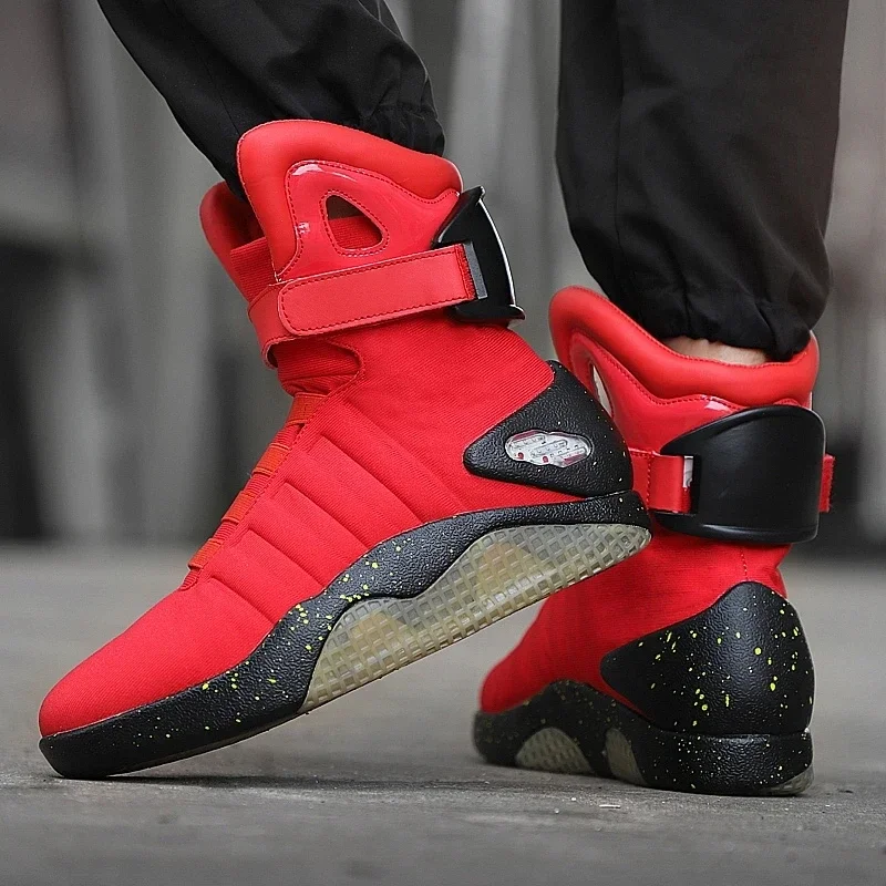 Men Boots Back to Future Adult USB Charging LED Shoes with Remote Control for Men and Women Boots for Party Mag Cool Shoes view 6