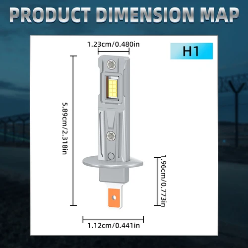 Imagen 2 del producto Bombilla LED H1 Canbus de 85000Lm, 6000K, Chips CSP 3570, 24V, 250W, Súper Brillante, para Faros Delanteros