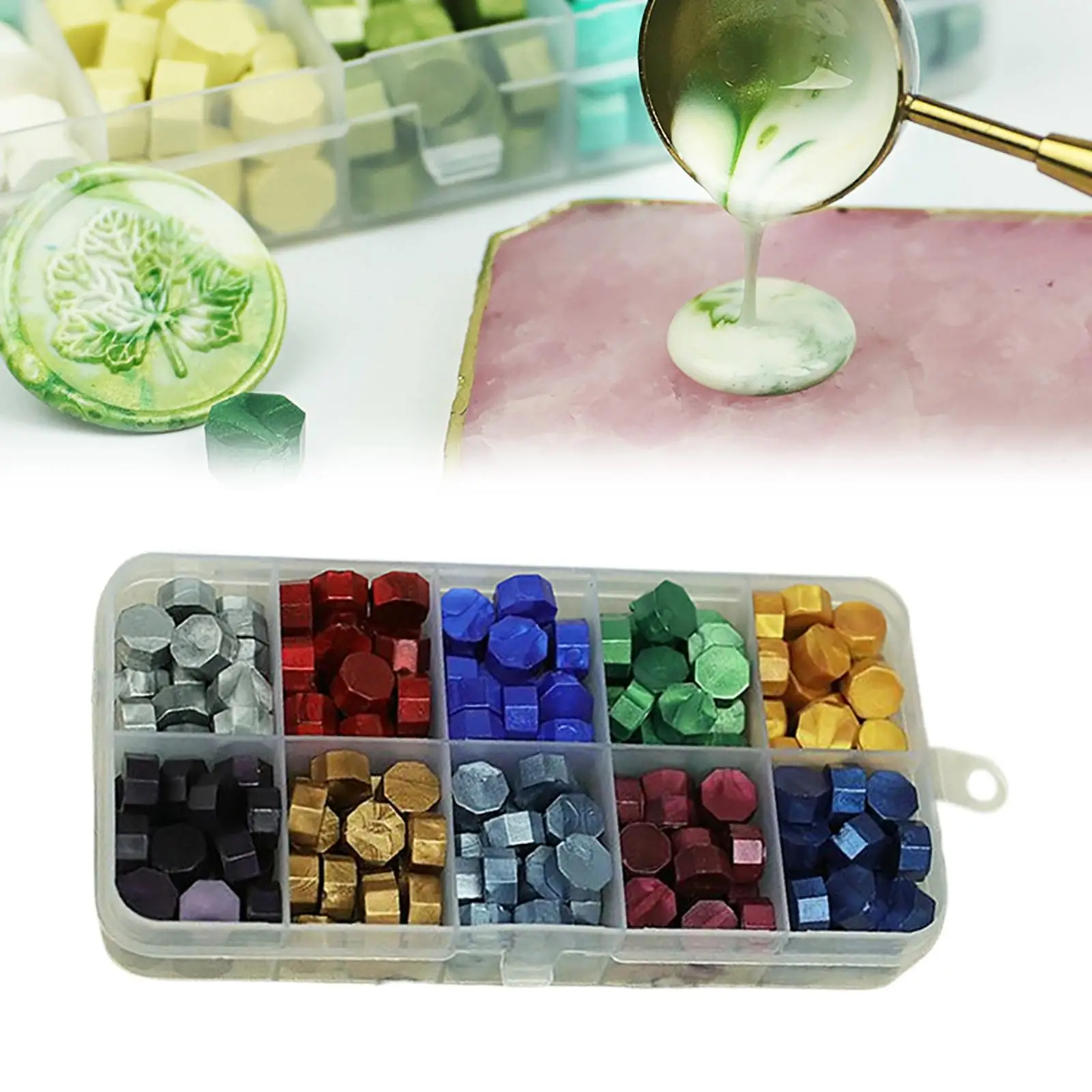 2x200 Pieces Beads Sealing Making Tools DIY for Gift Wrapping Cards Envelopes Sealing Stamp Melts Stamp