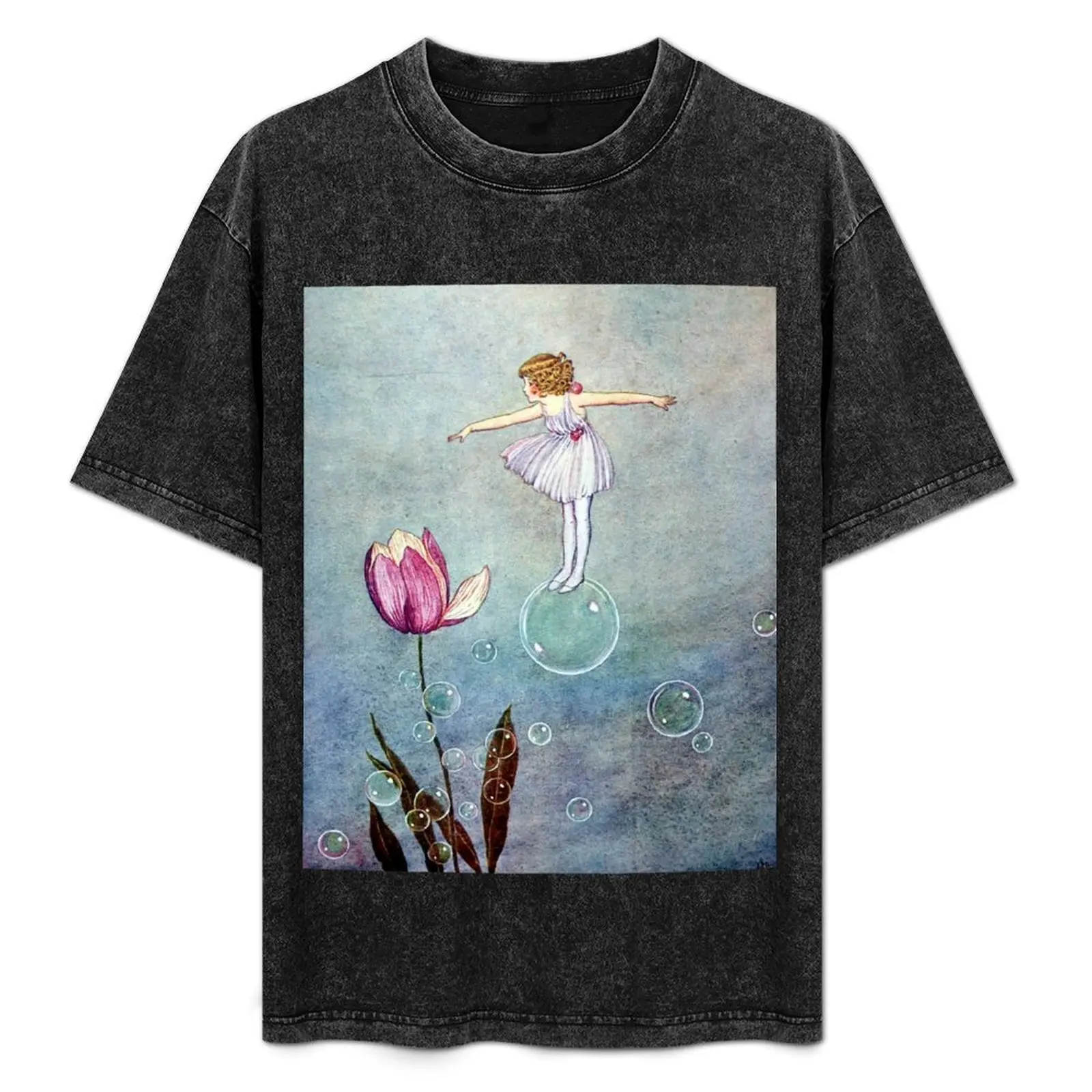 

Bubble Fairy with Tulips - Ida Rentoul Outhwaite T-Shirt t shirts for man pack white cotton t shirts man 100% T-Shirt