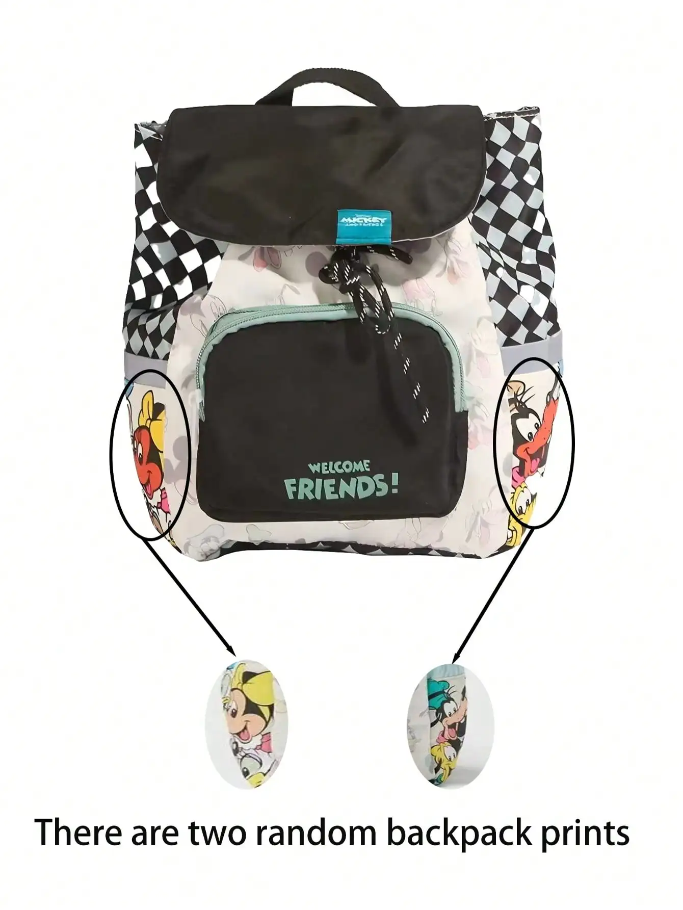 Mickey Minnie New Women's Backpack Exquisite And Versatile Printed Co-Branded Mickey Mouse Backpack