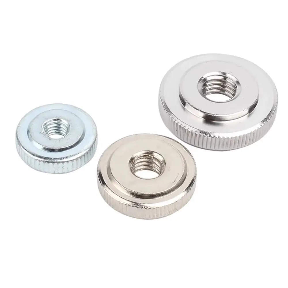 M3 M4 M5 M6 M8 M10 Zinc Plated Galvanized Steel 너트 Round Knurled Thumb Thin Step Nut