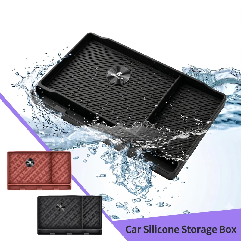 Car Dashboard Storage Box CD Texture Silicone Scratch-Resistant For VW GTI Polo Touareg Touran CC Sharan Beetle GTD Sportcoupe