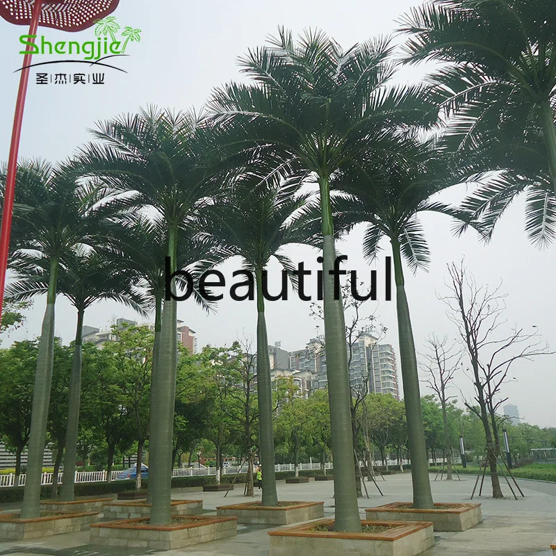 

Simulation King Coconut Tree Outdoor Decoration Evergreen Artificial Plant Simulation Tree Green Plant