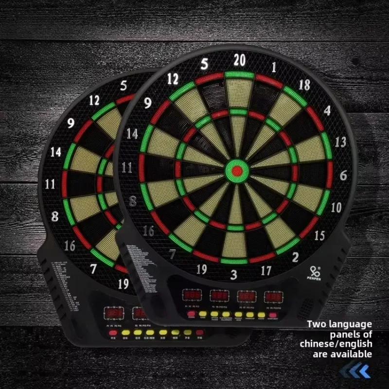 Professional Competition Electronic DartBoard,Digital Soft Tip Dart Board 27 Games 243 Variants,Support 16 Player 4 LED Displays