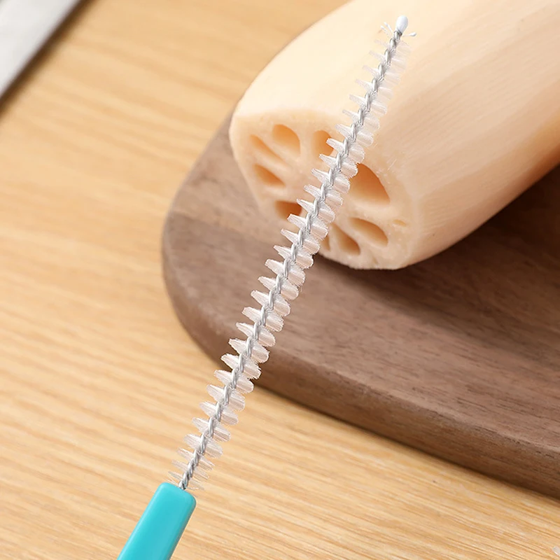 2pcs Multifunctional Cleaning Brush Straw Bottle Brushes Cleaner Steel Wire Wash Drinking Straws Feeding Bottle Brush