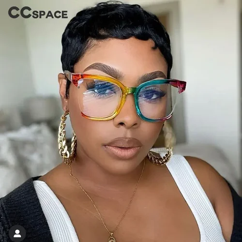 Imagen 1 del producto 54628 Gafas ópticas antiluz azul para mujer, montura Vintage de medio marco, gafas Zero Tr90, gafas de ordenador a la moda