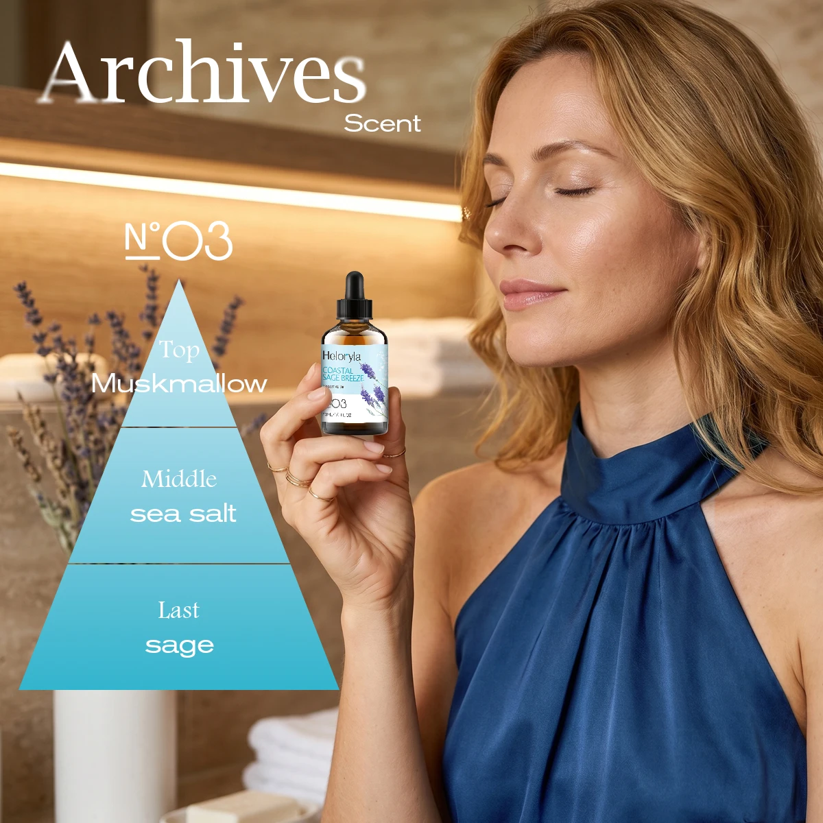 Coastal Sage Fragrance Oil – long-lasting scent, deeply nourishing for the skin, versatile use, Autumn/Winter edition.