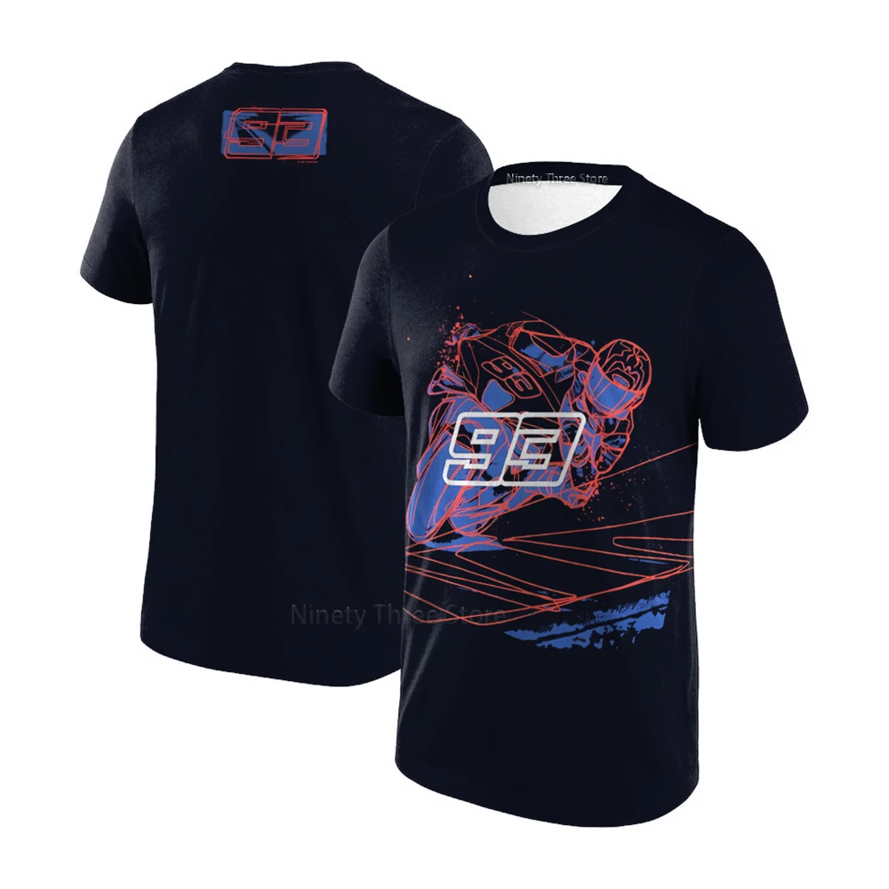 

Men's Dark blue Marquez 93 T-shirt New Outdoor Sports Quick Dry Breathable Short Sleeve Tee Plus Size MM93 T-shirt for Men