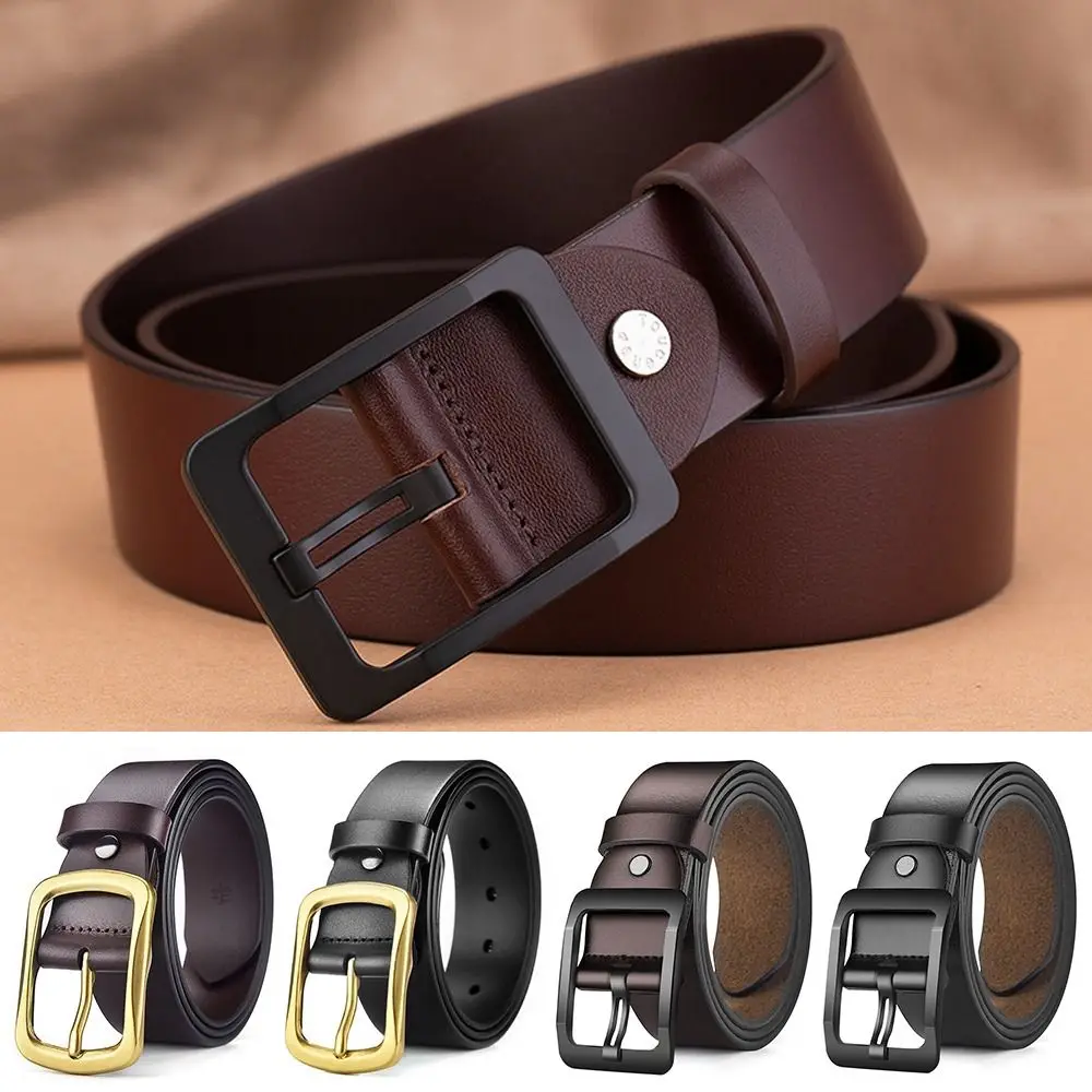 

Man Luxury Design Leather Belt Casual Versatile Pin Buckle Waistband Trouser Dress Belts