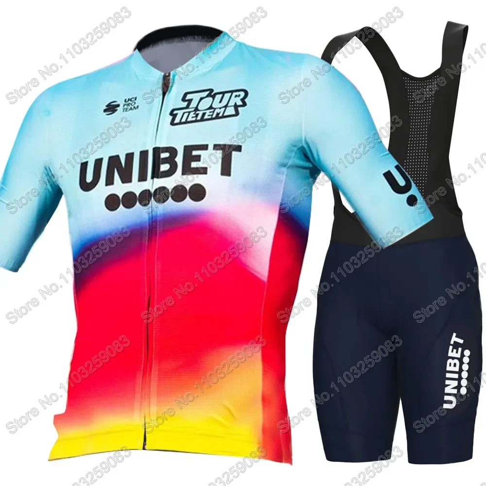 Netherlands 2024 TDT-Unibet Cycling Jersey Team Set Short Sleeve Clothing Men Road Bike Shirts Suit Bicycle bib Shorts MTB Ropa