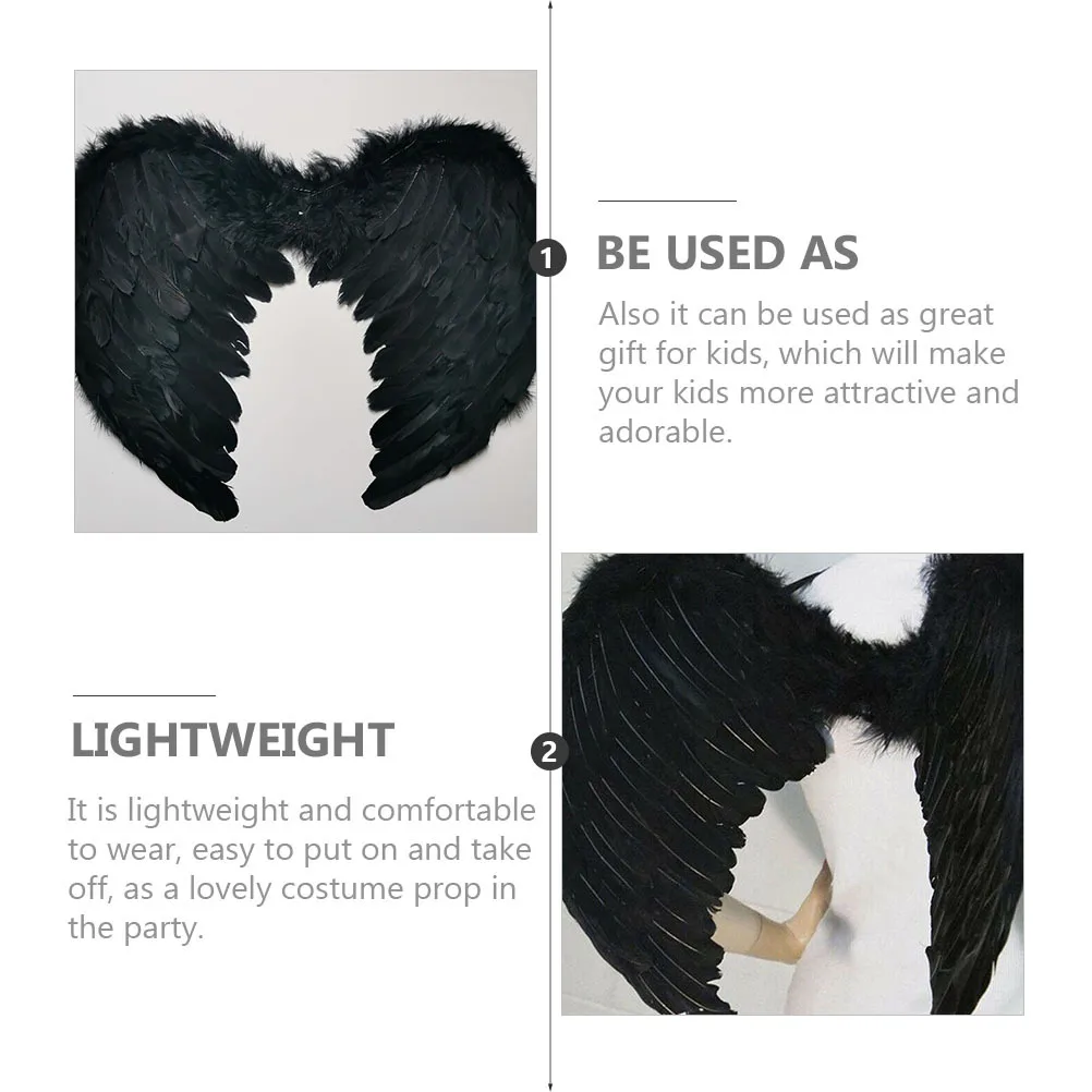 1pc Kinder Engel Flügel Plume Kostüm Leichte Party Favor Bühne Leistung Cosplay Prop Weihnachten Dekoration