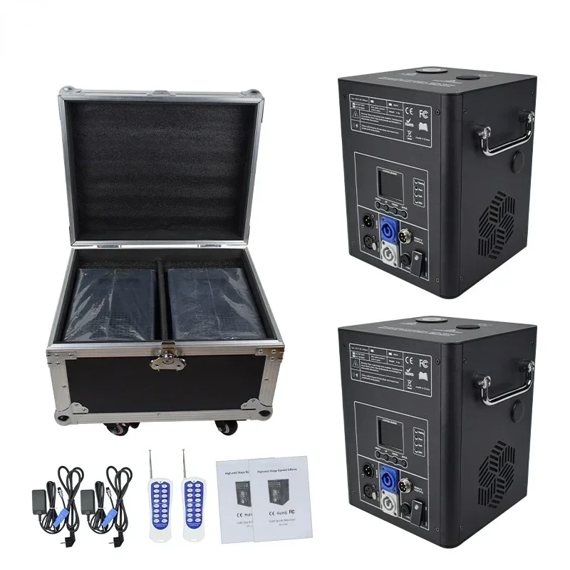 2 pc 750W DMX Wireless Wedding Stage Cold Spark Firework Sparkler Machine With Flight Case